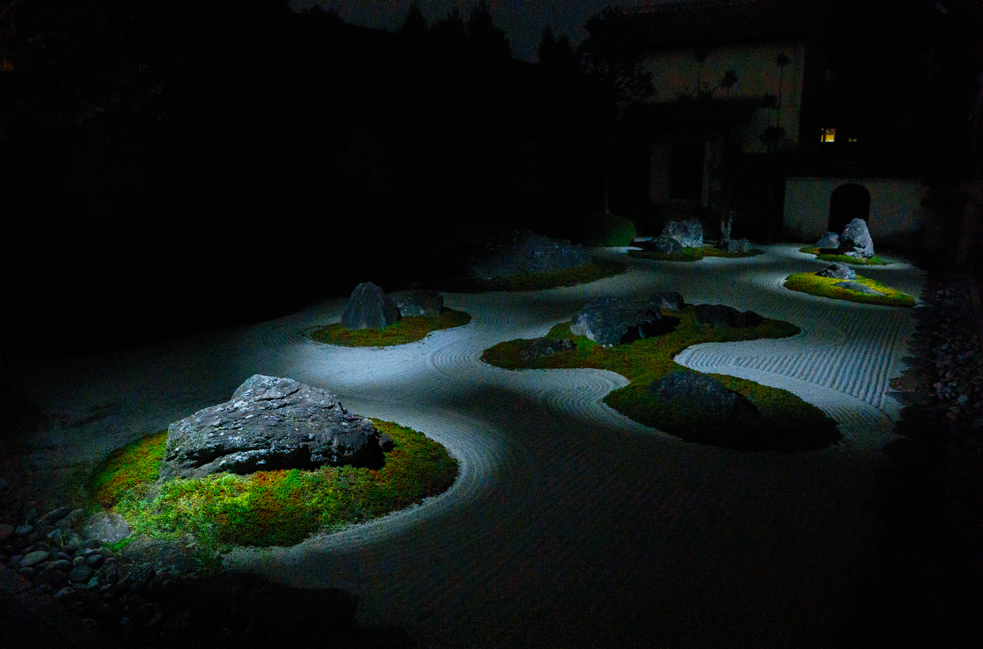 大本山 妙蓮寺 夜の庭