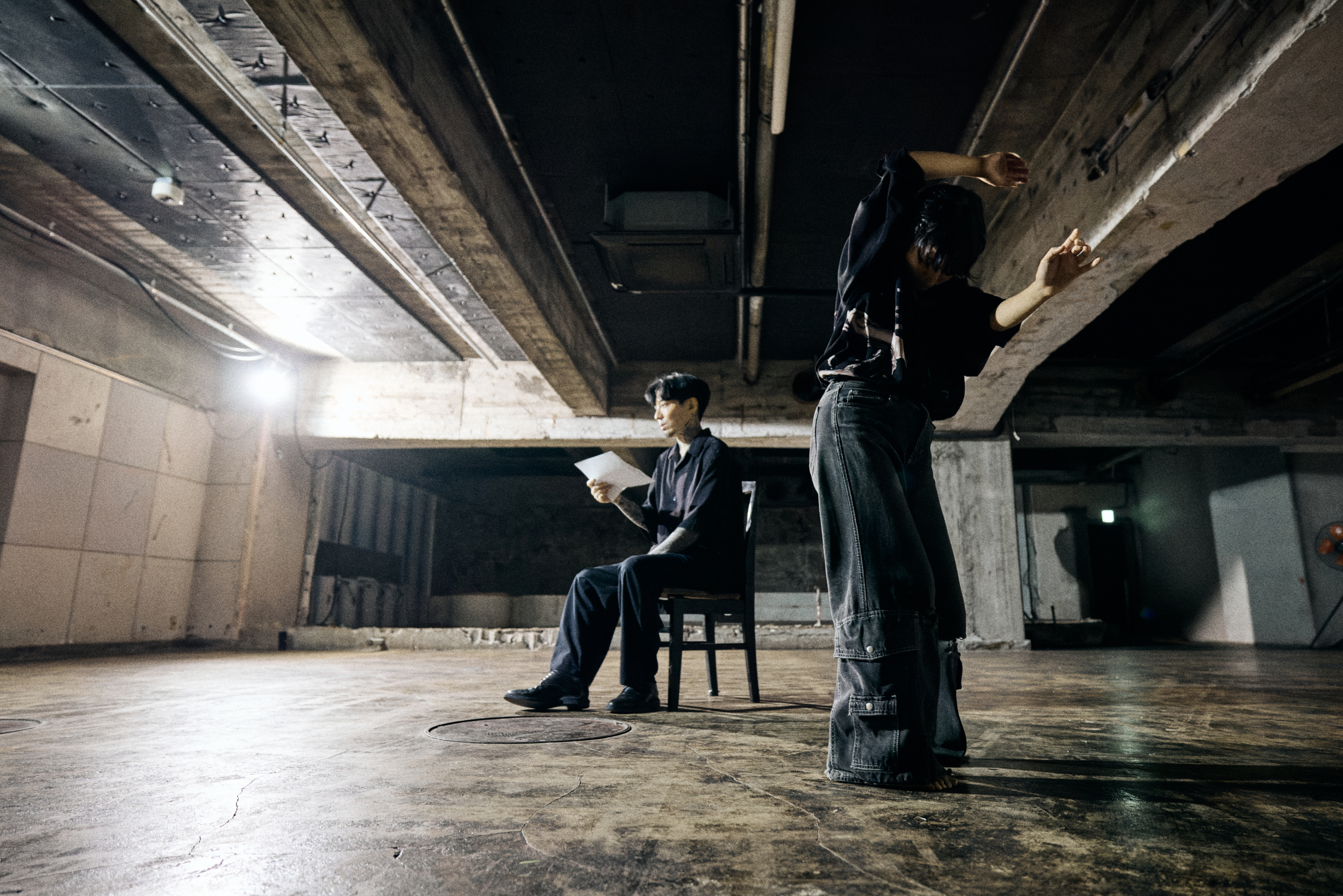 詩の朗読と、身体表現
