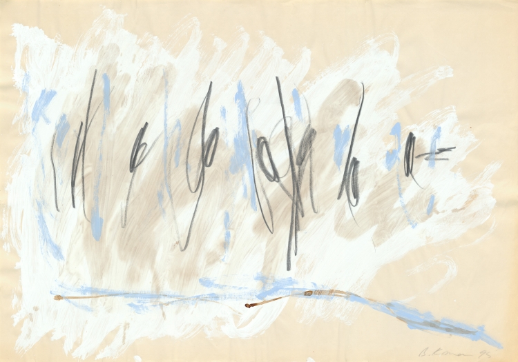 「Untitled」 1995 Acrylic, coffee and graphite on paper W753×H527mm