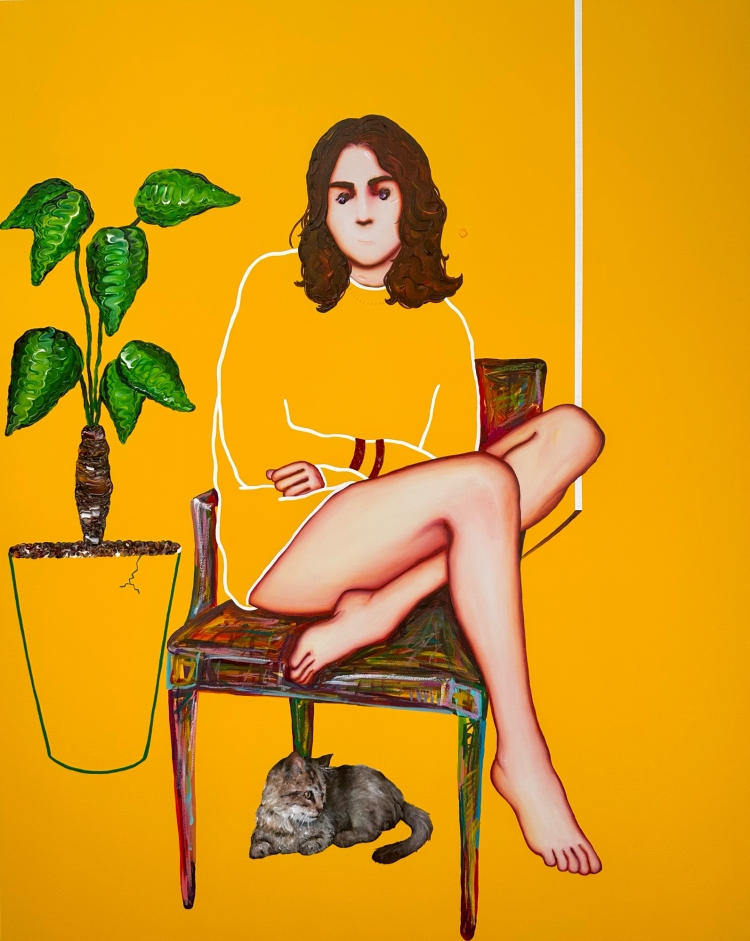 Anonymous Portrait -Daydream- (Girl)#18  Acrylic, oil on canvas 2024 910×727mm