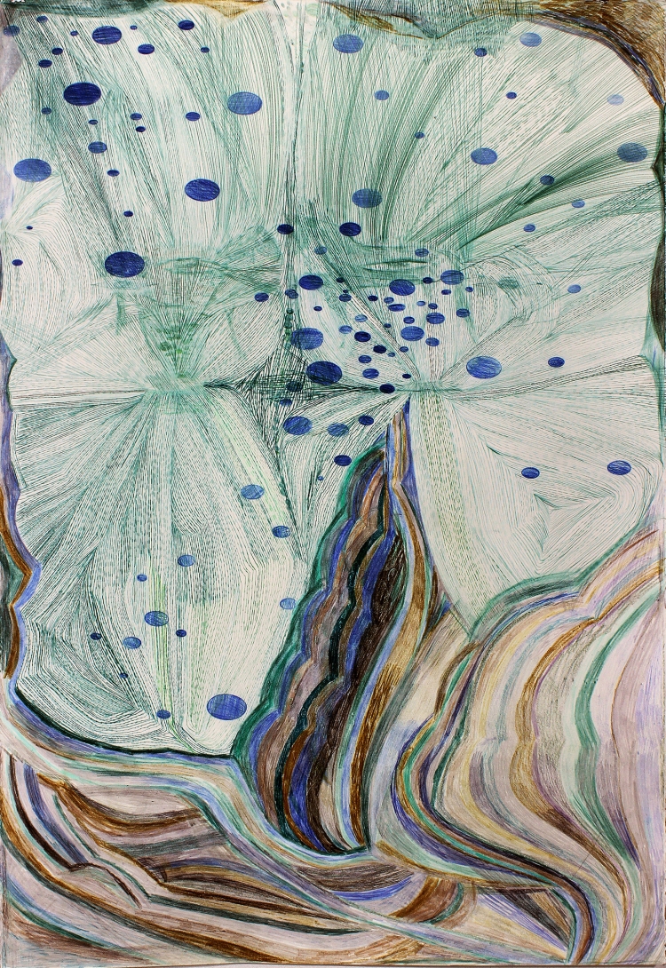 Untitled(H112 x W77㎝, Colored pencil on paper, 2024)