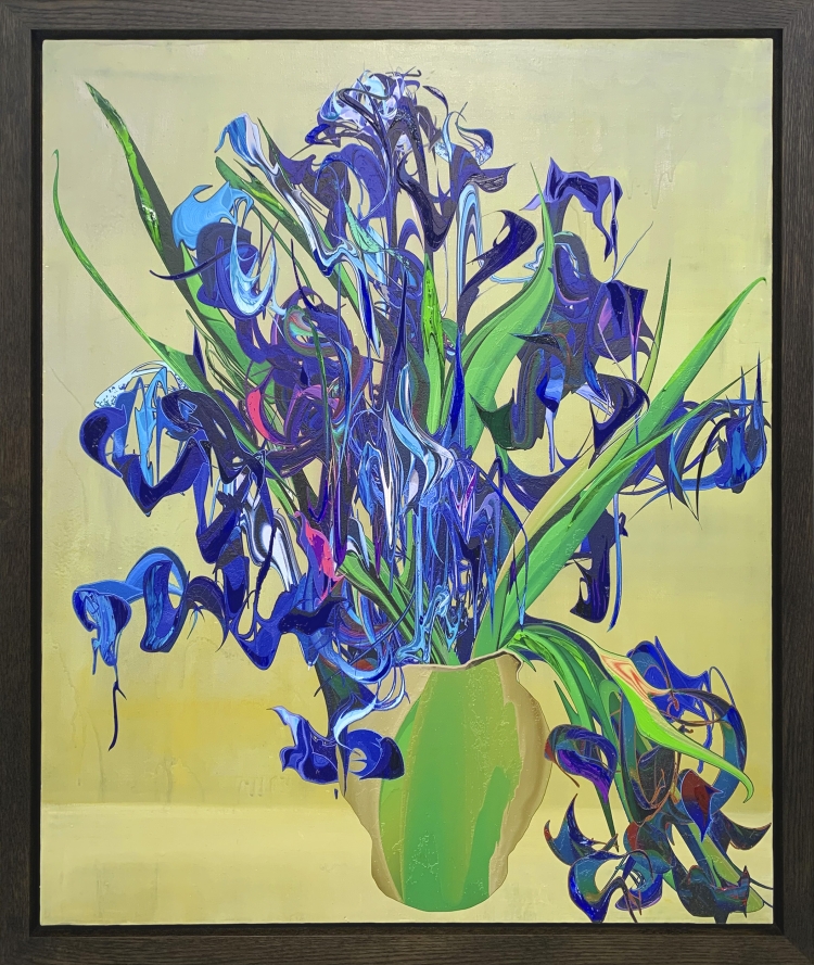 《flower of life - in the style of van Gogh ＃3》（2023） ©︎2023 Rei Nakanishi ©︎2023 GOLD WOOD ART WORKS
