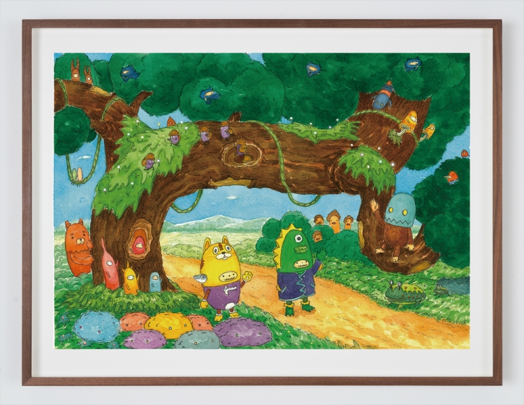 絵本には登場しない未公開シーンの原画