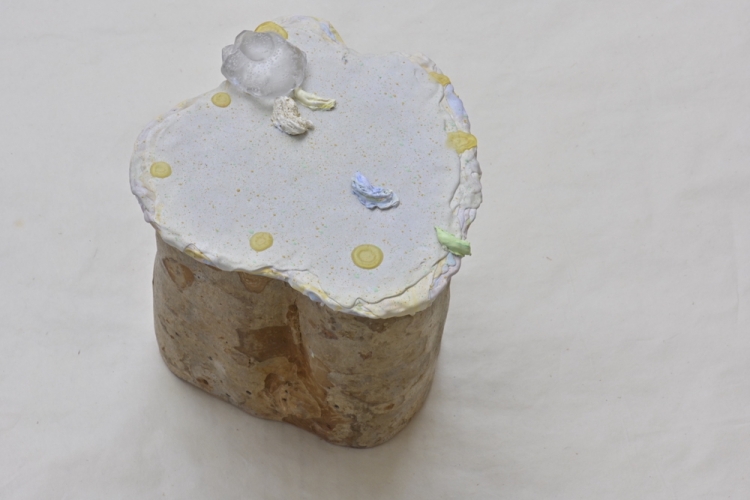 boxwood, gesso, oil, glass, platinum @Mika Kato