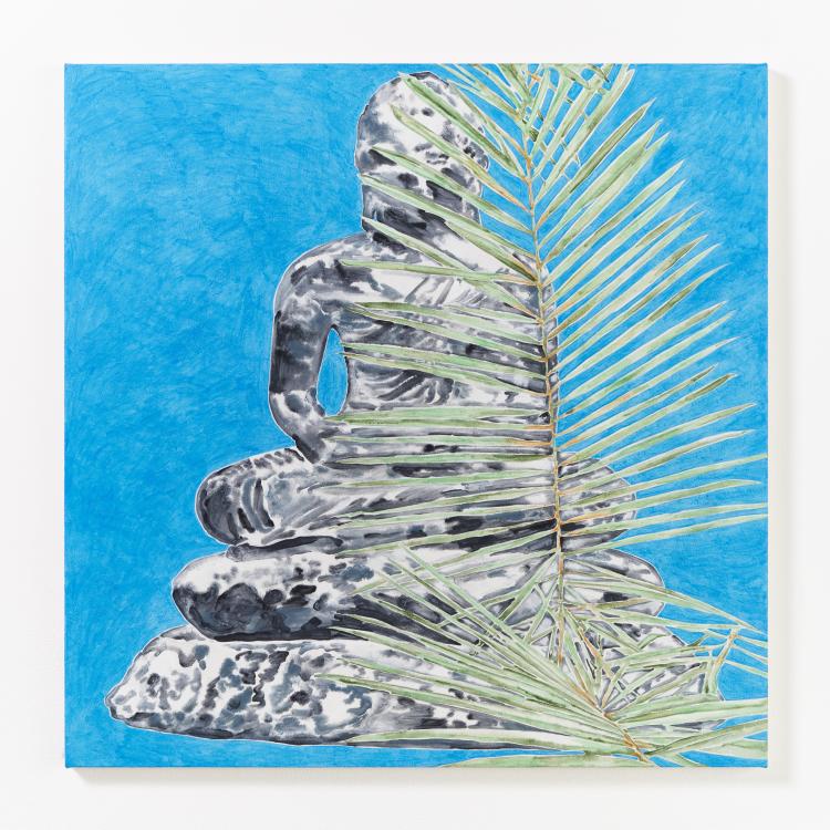 Buddha and Palm Leaves