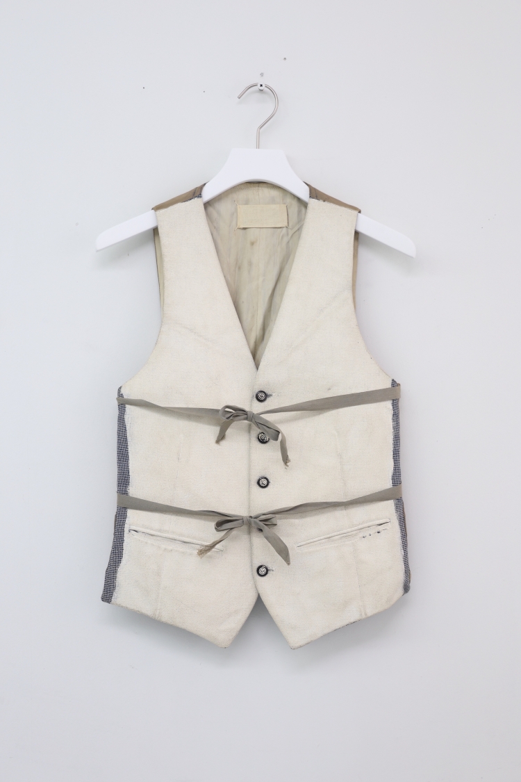 Artisanal White-Painted Vest