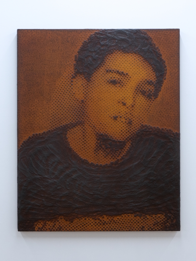 iron-oxide painting “N.F./D****32”